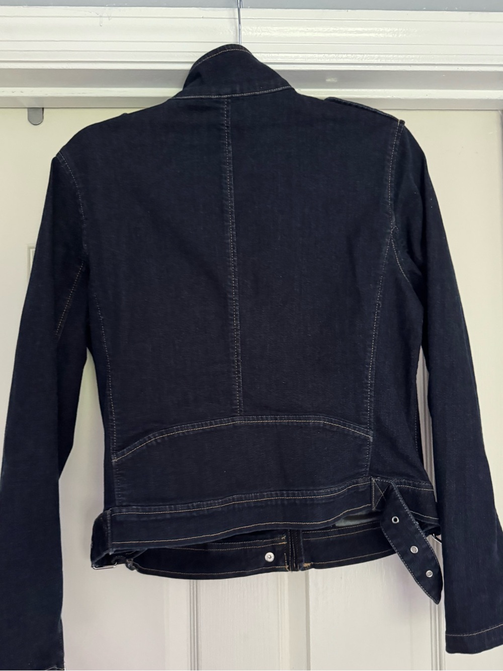 Ralph Lauren Dark Blue Denim Jacket with Contrast Stitching - Picture 2 of 6